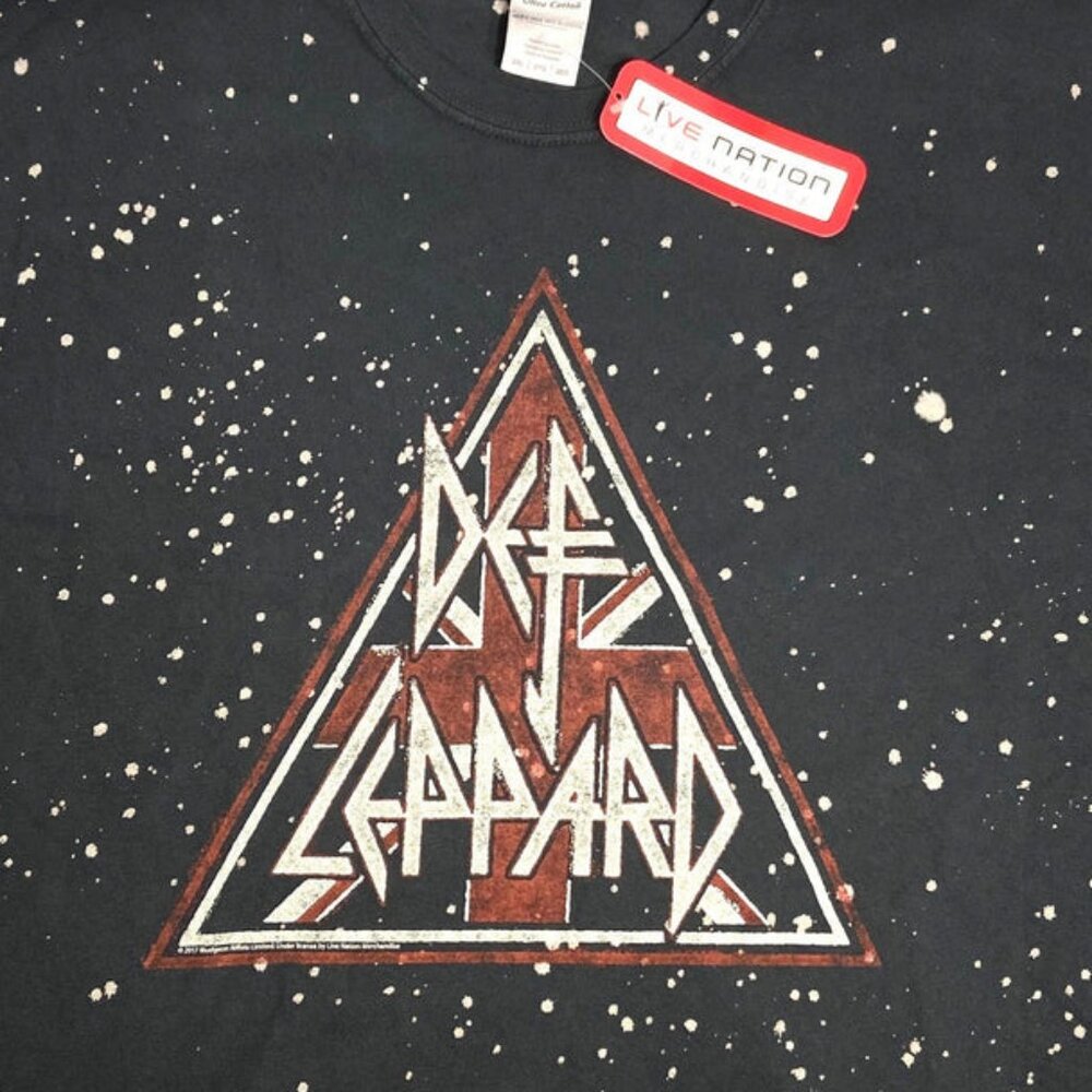 Def Leppard Spotted Black NOS Adult 2XL T-Shirt